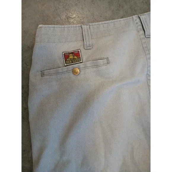 Vintage Y2K Ben Davis Gray Wide Baggy Skater Pants Trousers 38 - Picture 2 of 9